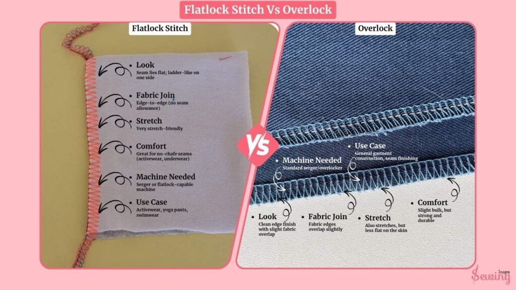 Flatlock Stitch Vs Overlock