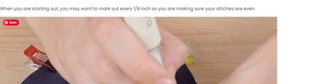 Then mark out every 1/8 inch apart or your desired length.
