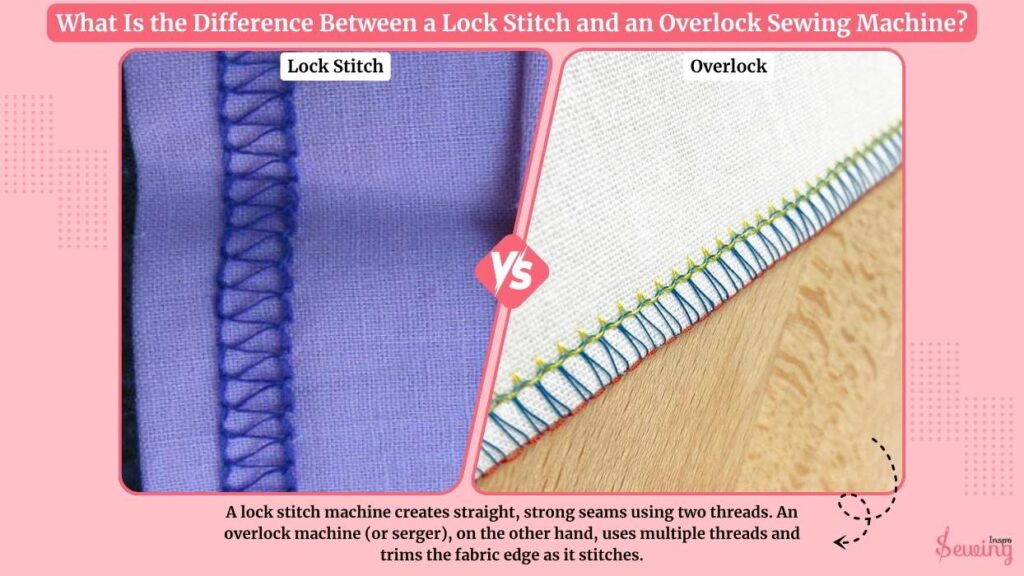 What Is The Difference Between A Lock Stitch And An Overlock Sewing Machine