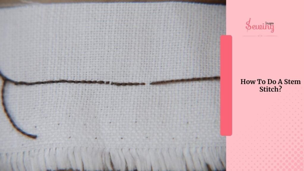 Stem Stitch By Machine