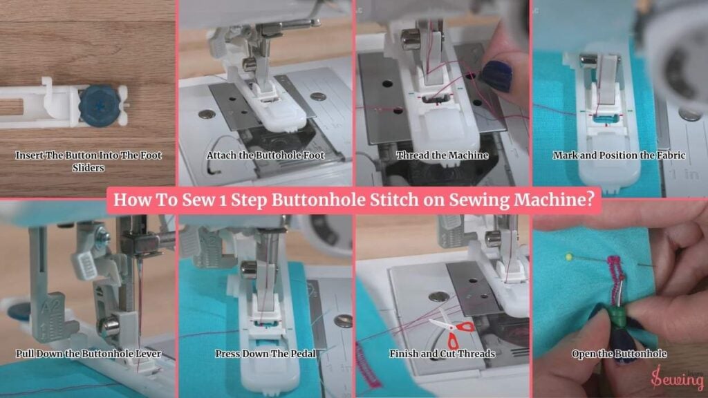 How To Sew 1 Step Buttonhole Stitch On Sewing Machine