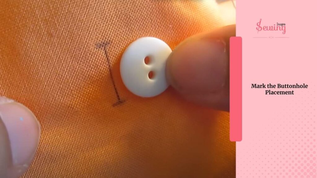 Mark the Buttonhole Placement