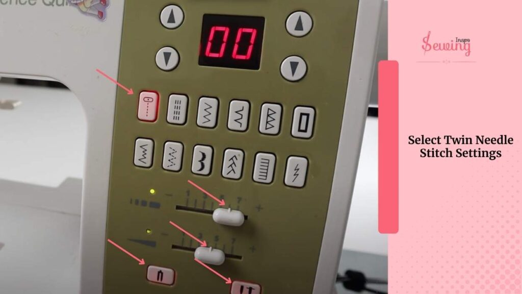 Select Twin Needle Stitch Settings