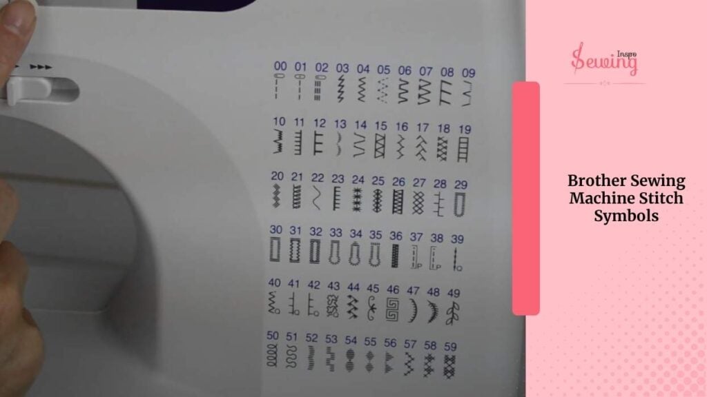 brother sewing machine stitch symbols
