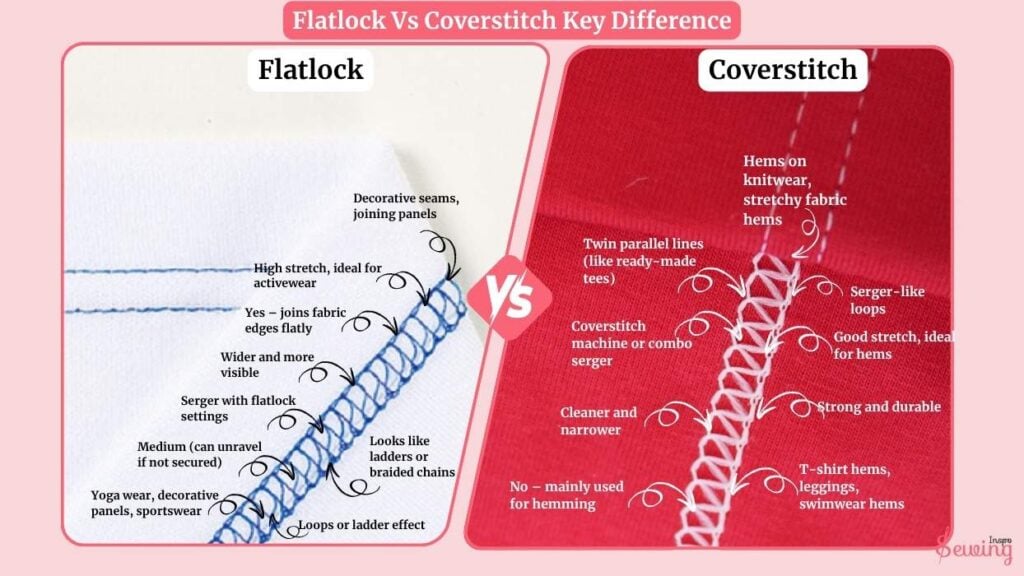 Flatlock Vs Coverstitch Key Difference