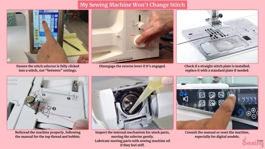 My Sewing Machine Won't Change Stitch