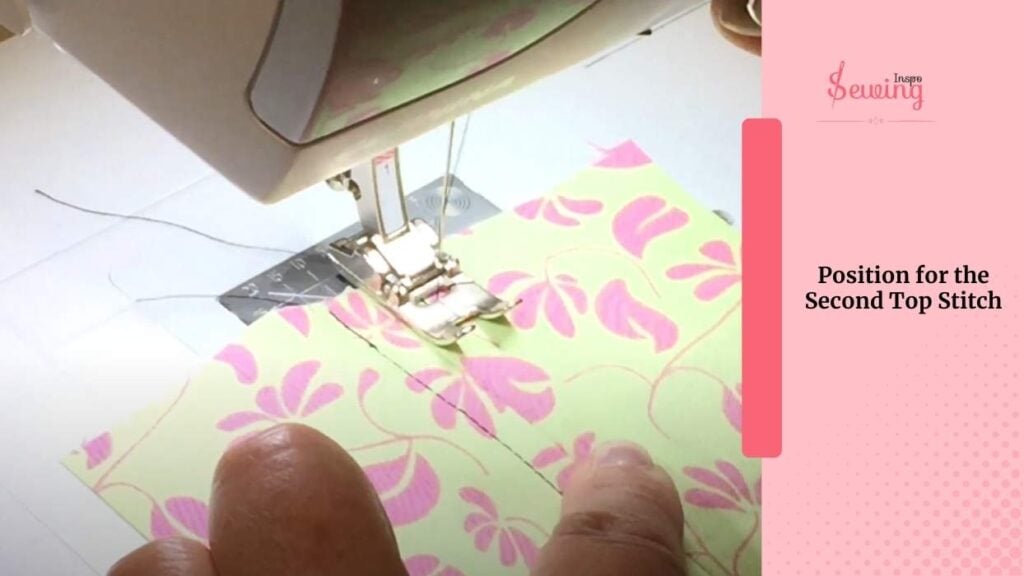 Position for the Second Top Stitch