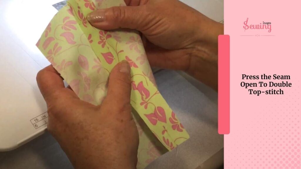 Press the Seam Open To Double Top-stitch