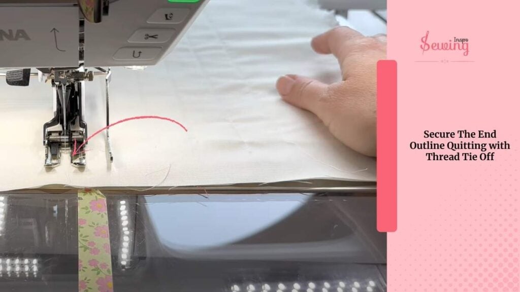 Secure The End Outline Quitting With Thread Tie Off