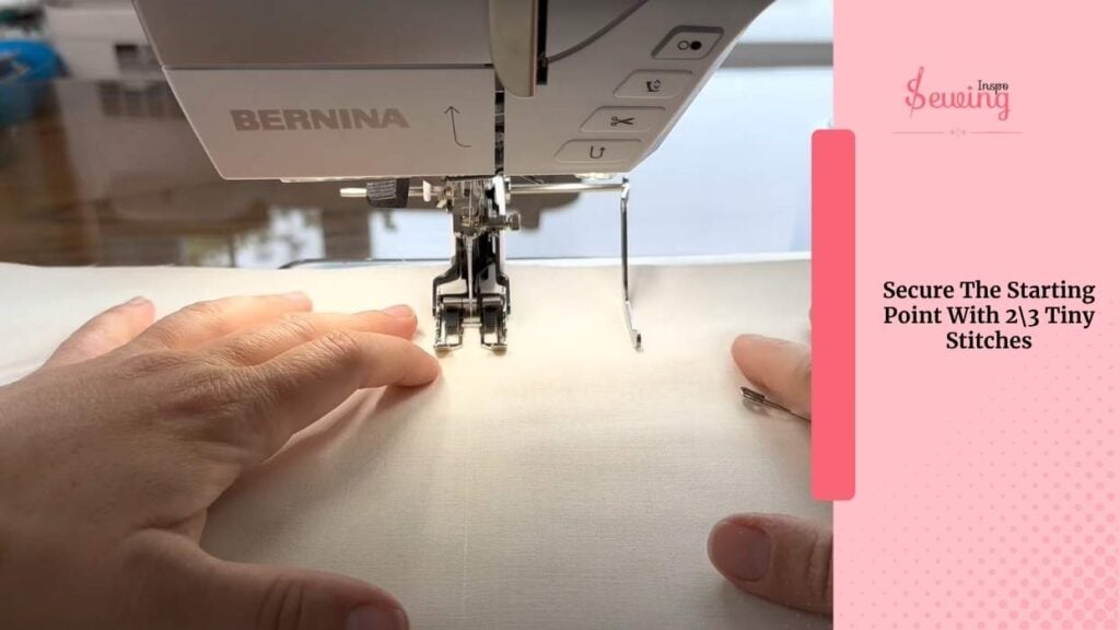 Secure The Starting Point With 2\3 Tiny Stitches