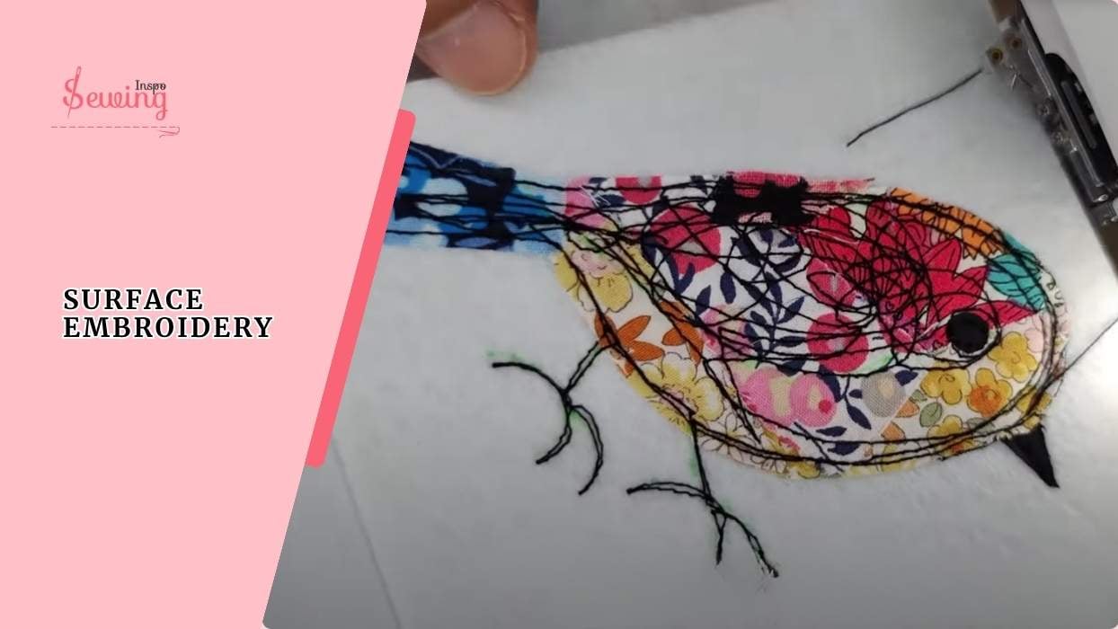 How To Use Surface Embroidery On Sewing Machine With Surface Embroidery Stitches
