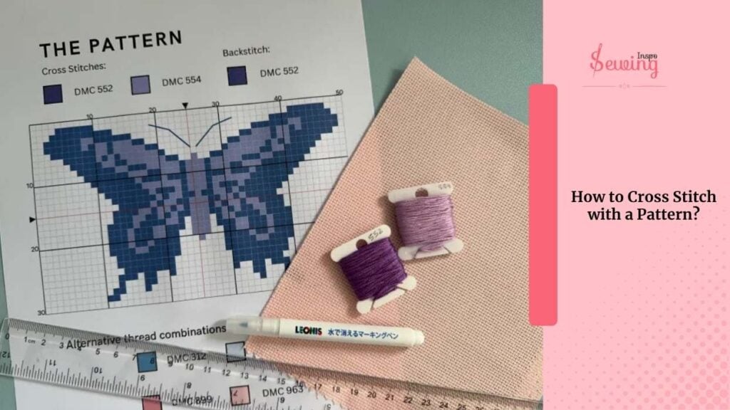 how to cross stitch with a pattern