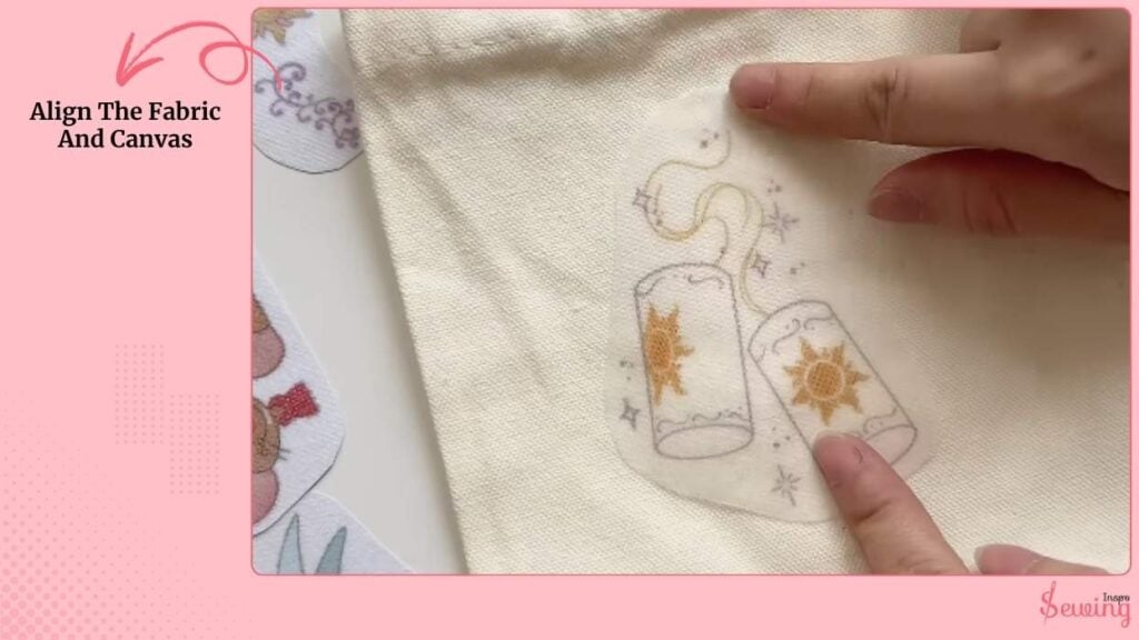 Align The Fabric And Canvas