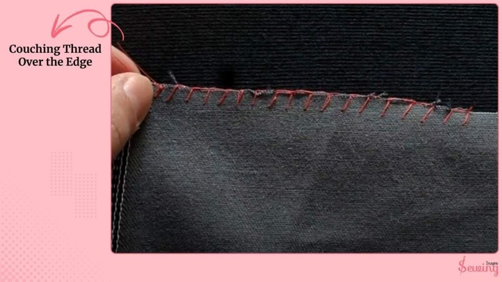 Couching Thread Over The Edge