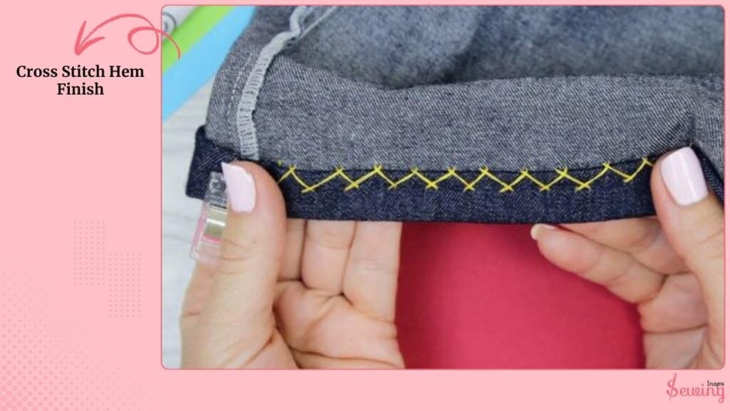 Cross Stitch Hem Finish