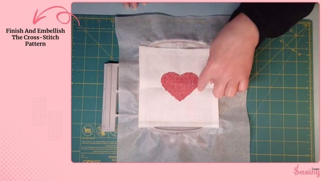 Finish And Embellish The Cross-Stitch Pattern