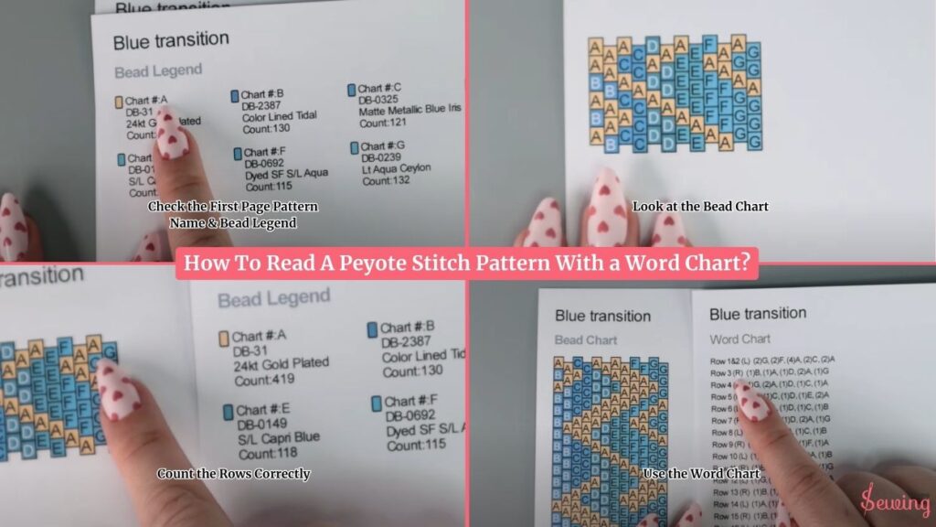 How To Read A Peyote Stitch Pattern With a Word Chart