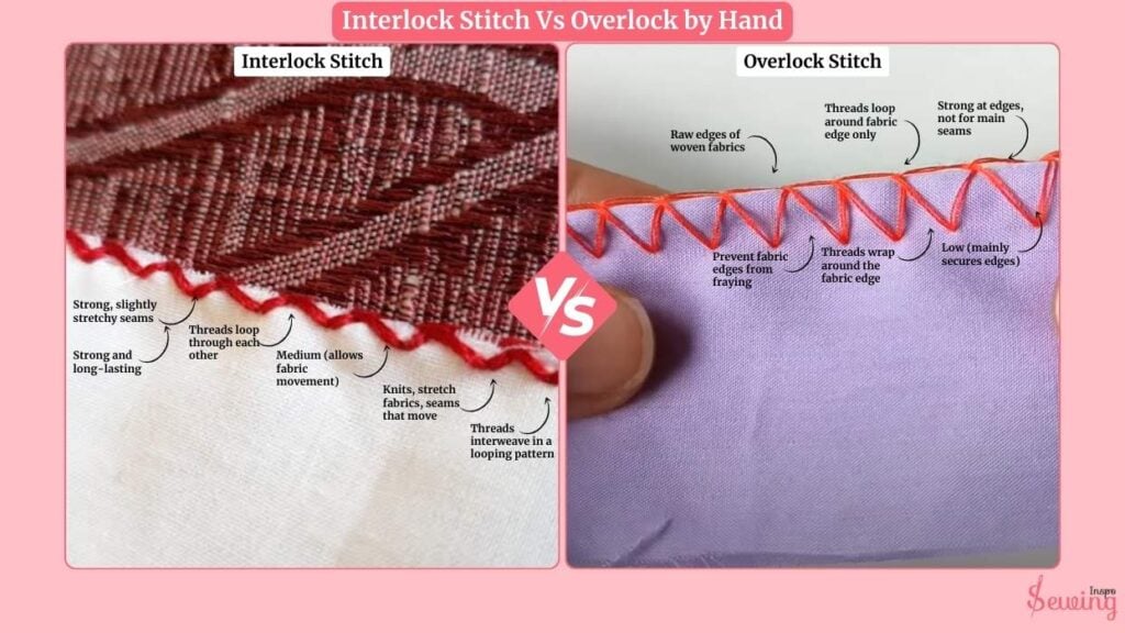 Interlock Stitch Vs Overlock By Hand