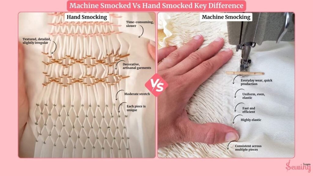 Machine Smocked Vs Hand Smocked Key Difference