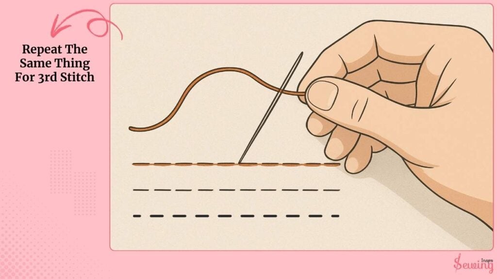 Repeat The Same Thing For 3rd Stitch