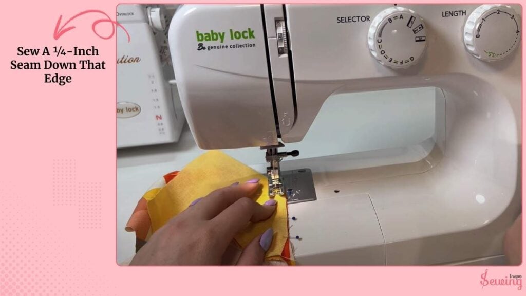 Sew A ¼-Inch Seam Down That Edge