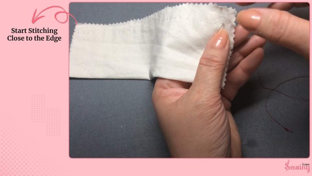 Start Stitching Close To The Edge
