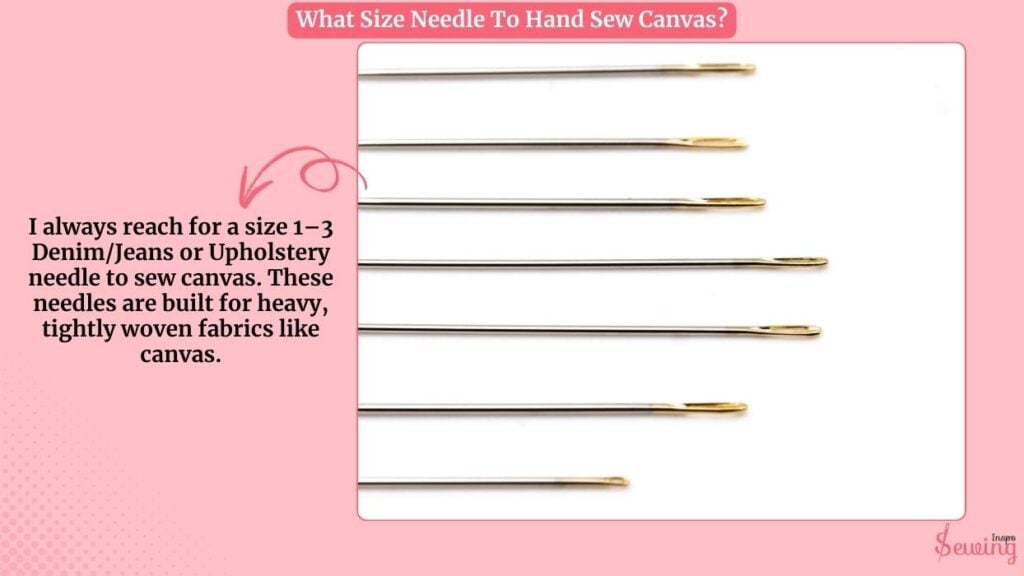 What Size Needle To Hand Sew Canvas