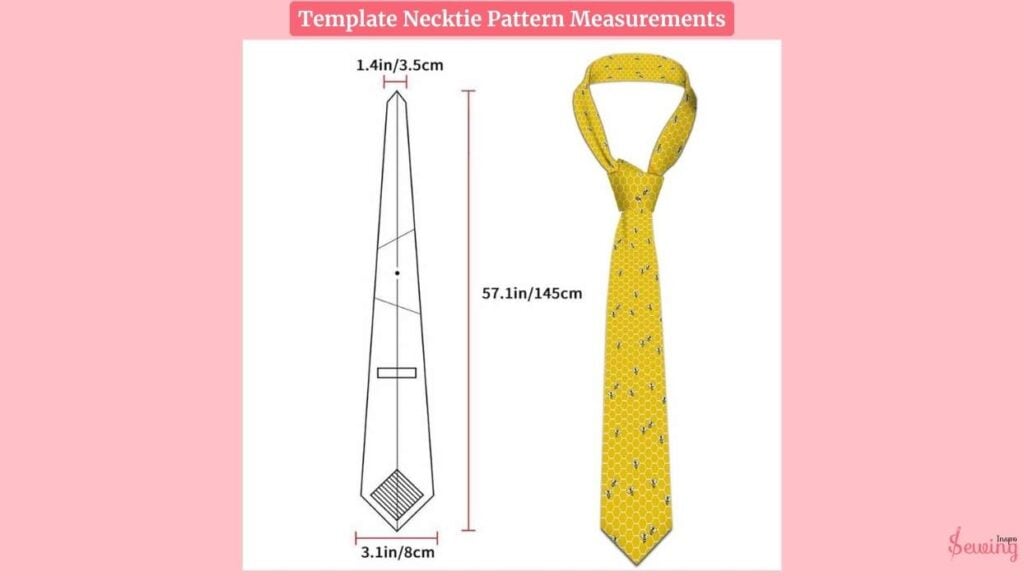 Template Necktie Pattern Measurements