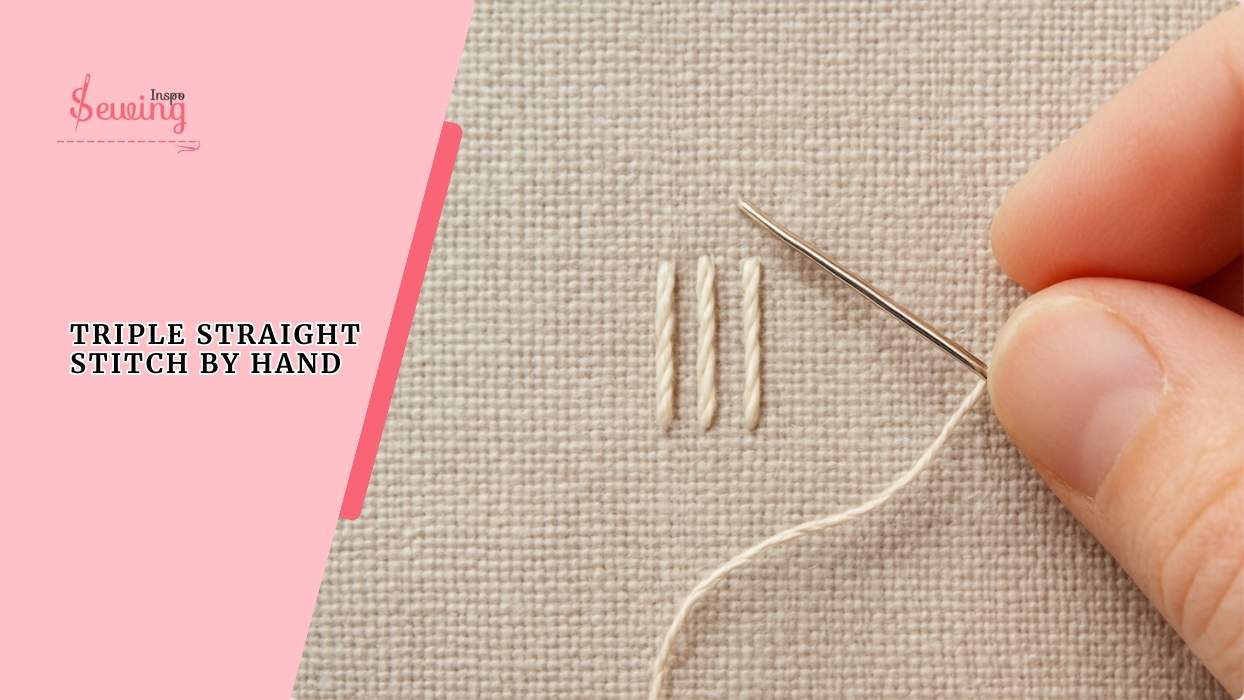 Triple Straight Stitch By Hand For Beginners| Secure Fabric Edge 3x