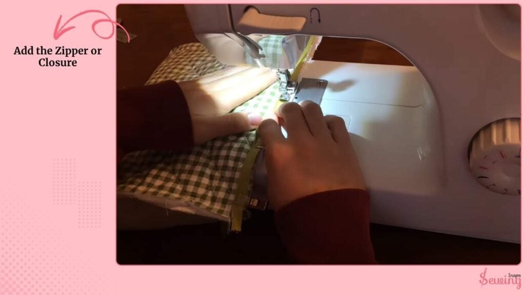 Add the Zipper or Closure