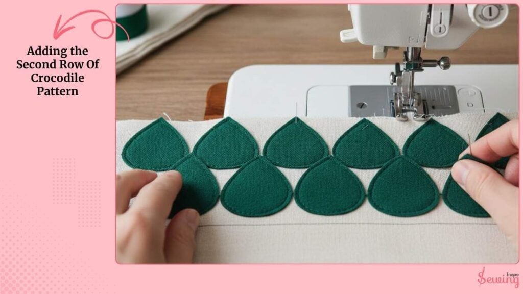Adding the Second Row Of Crocodile Pattern