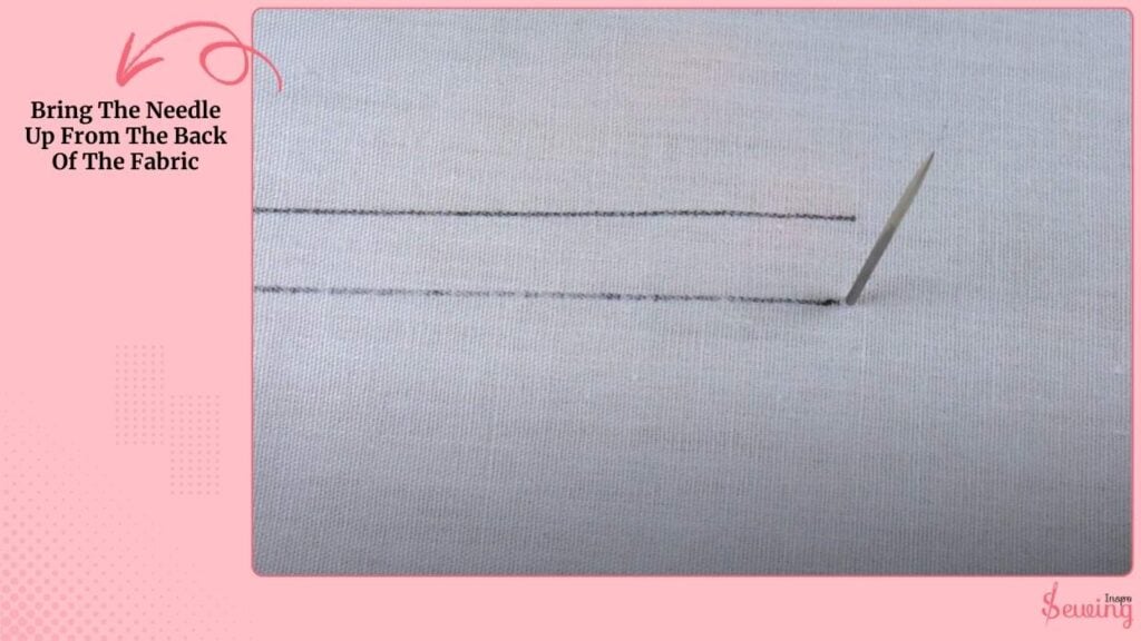 Bring The Needle Up From The Back Of The Fabric