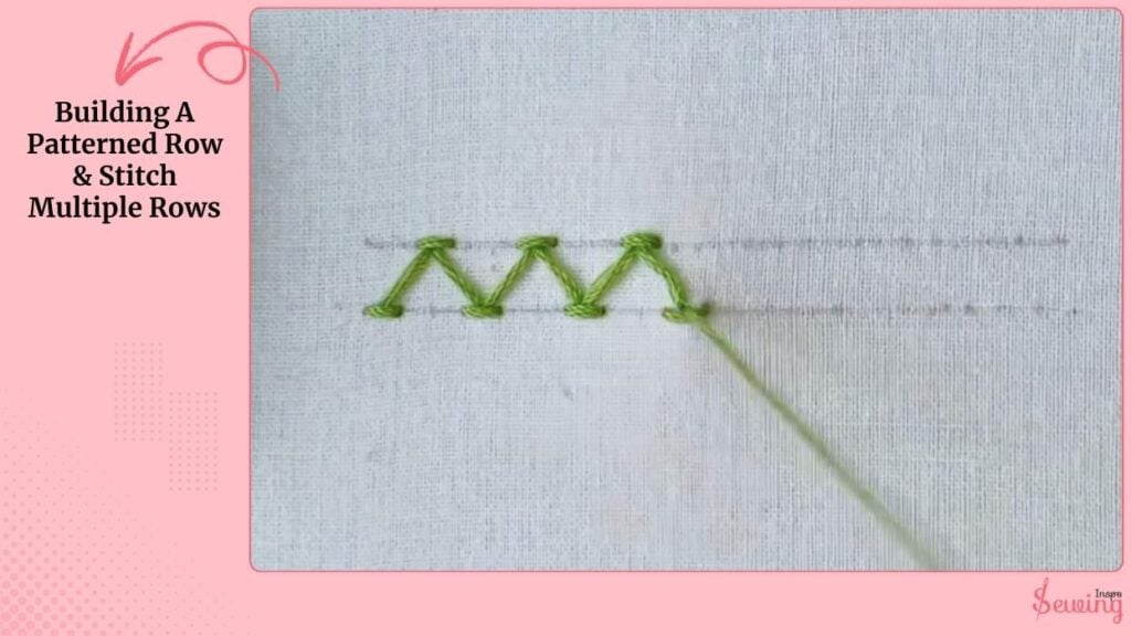 Building A Patterned Row & Stitch Multiple Rows
