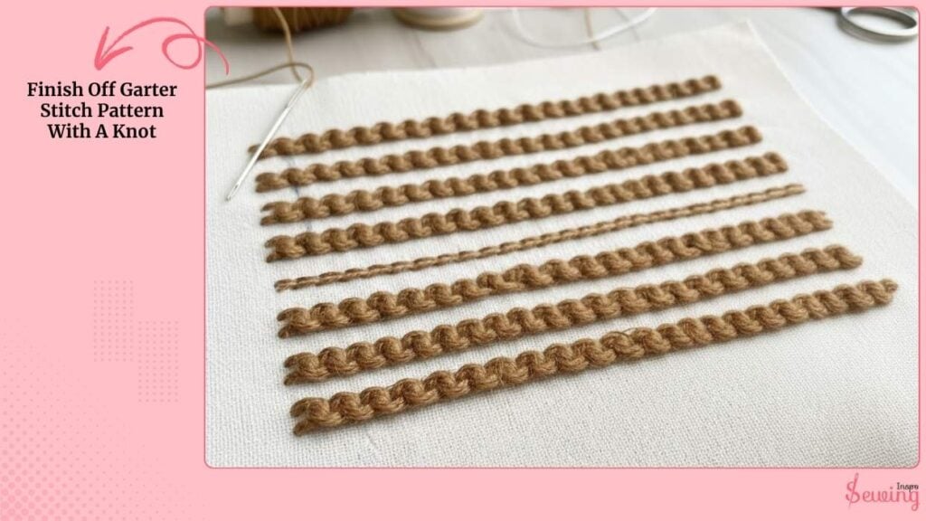 Finish Off Garter Stitch Pattern With A Knot