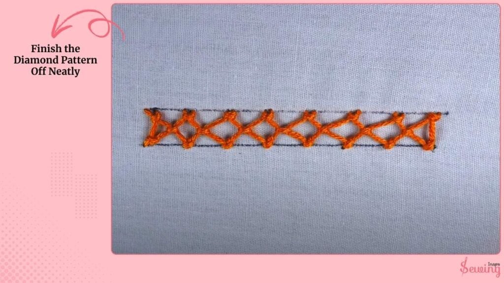 Finish the Diamond Pattern Off Neatly