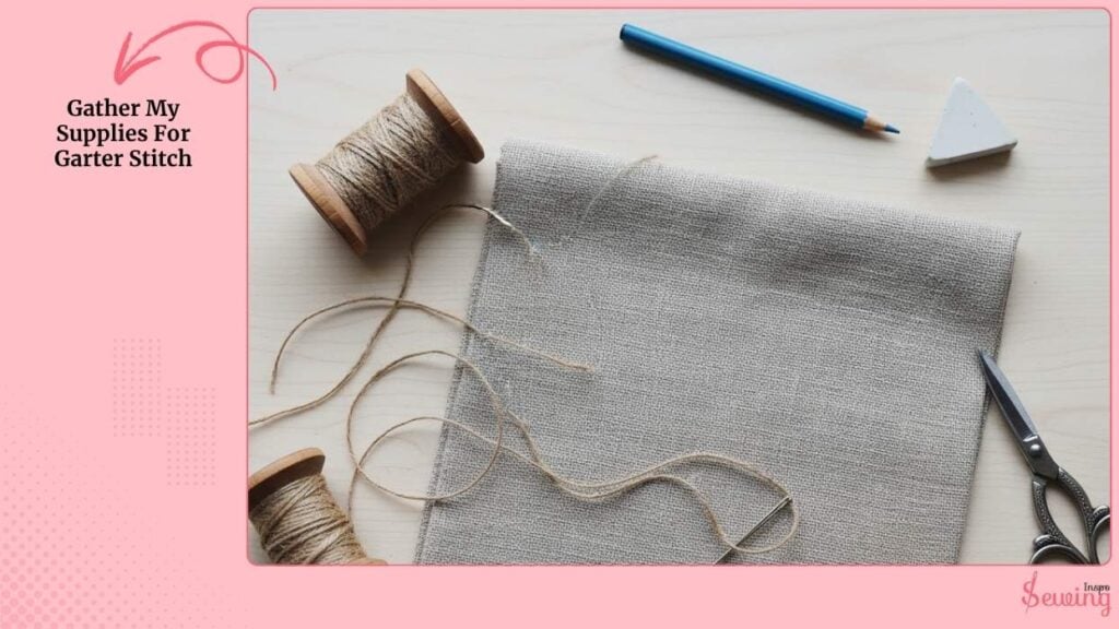 Gather My Supplies For Garter Stitch
