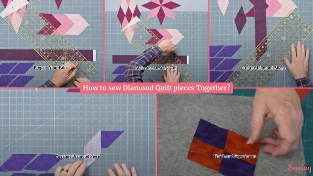 how to sew diamonds together for a quilt