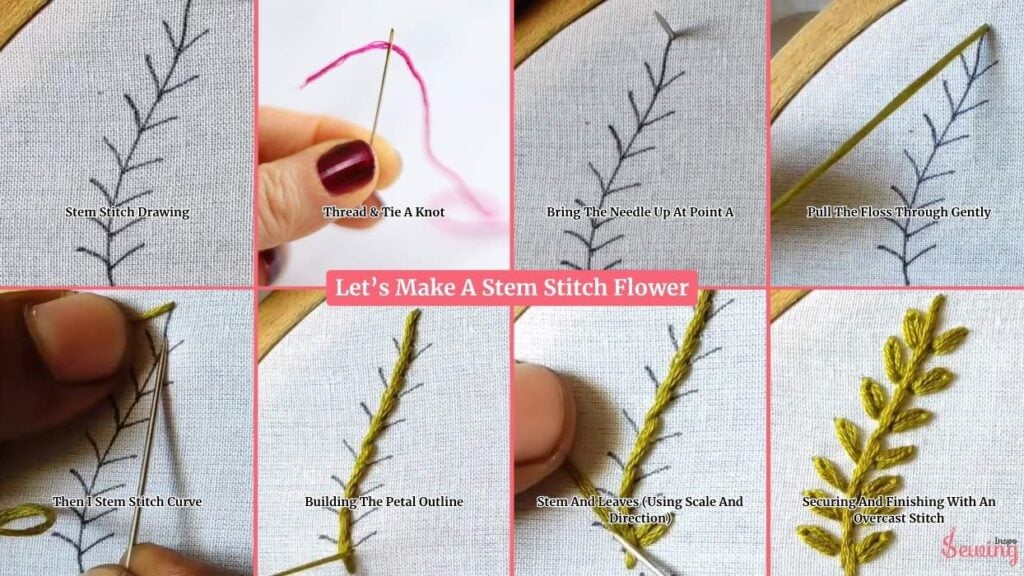 Let’s Make A Stem Stitch Flower
