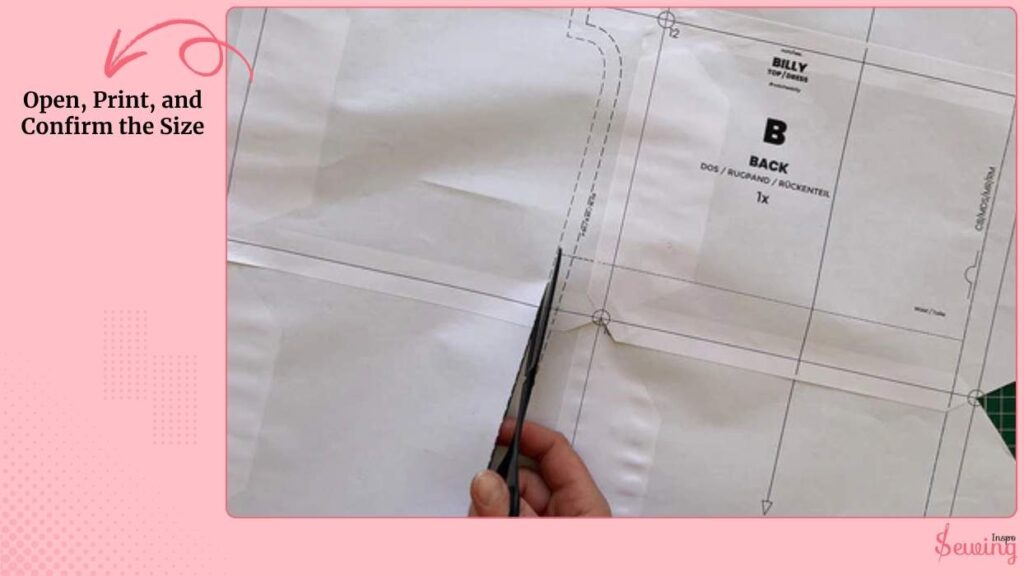 Open, Print, and Confirm the Size