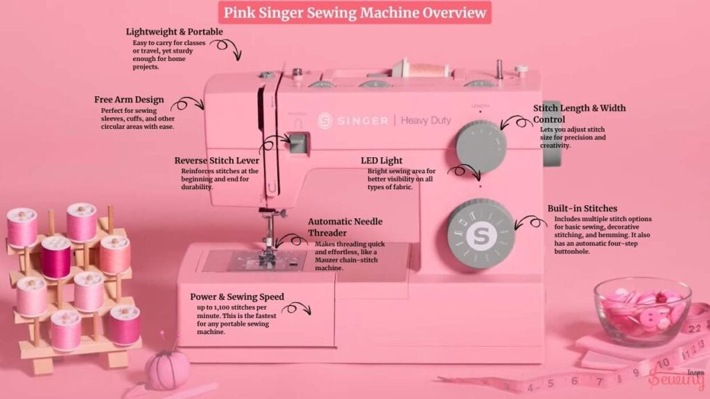 Pink Singer Sewing Machine Overview