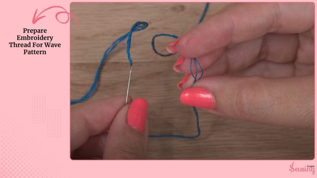 Prepare Embroidery Thread For Wave Pattern