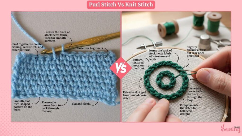 Purl Stitch Vs Knit Stitch