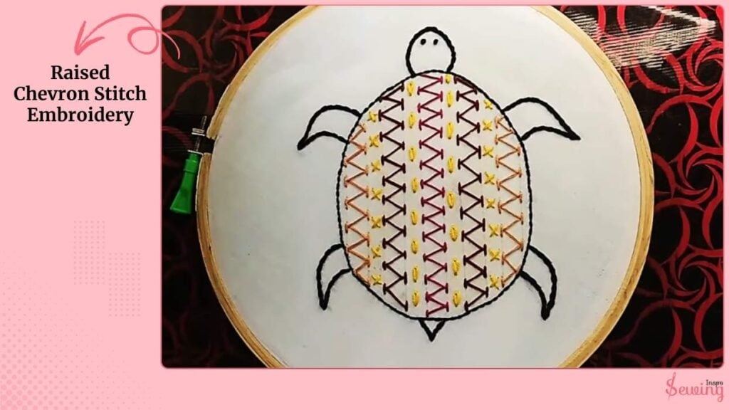 Raised Chevron Stitch Embroidery