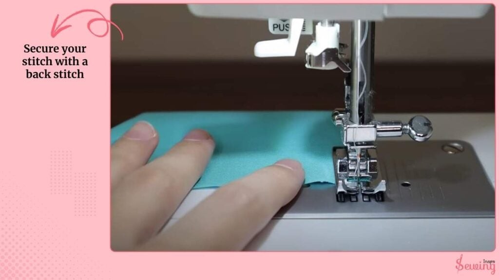Secure your stitch with a back stitch