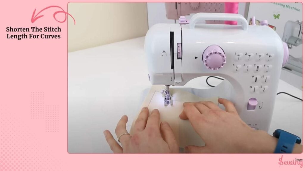 Shorten The Stitch Length For Curves
