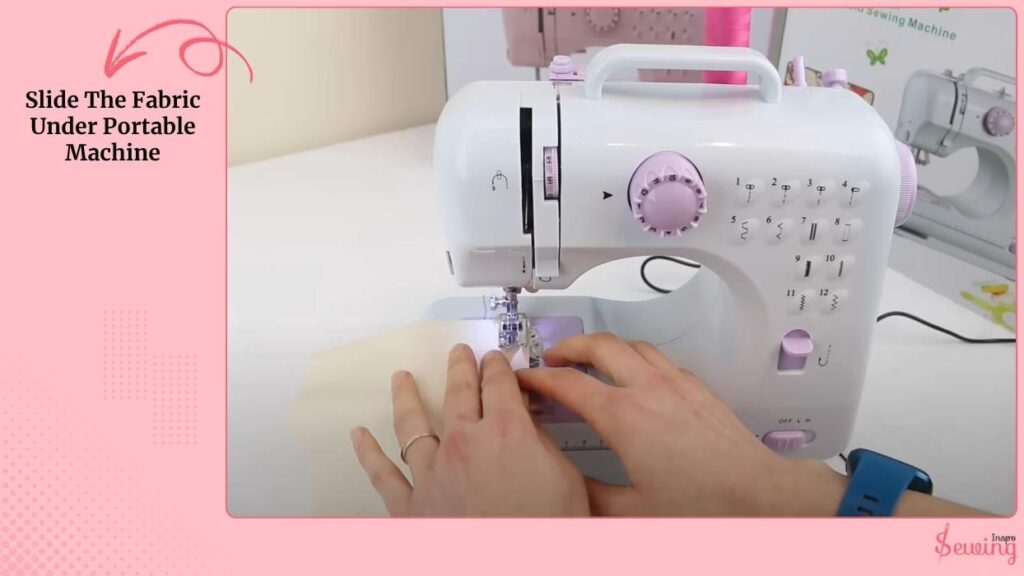 Slide The Fabric Under Portable Machine