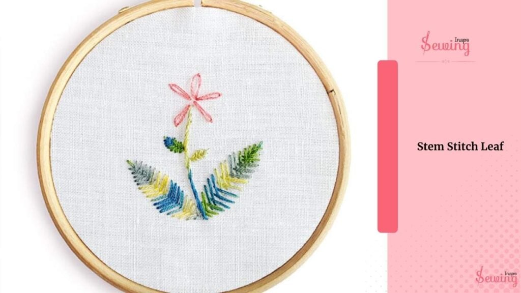 Stem Stitch Leaf