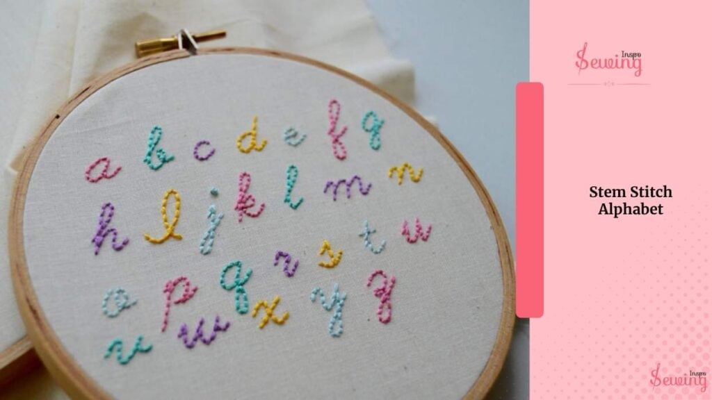 Stem Stitch Alphabet