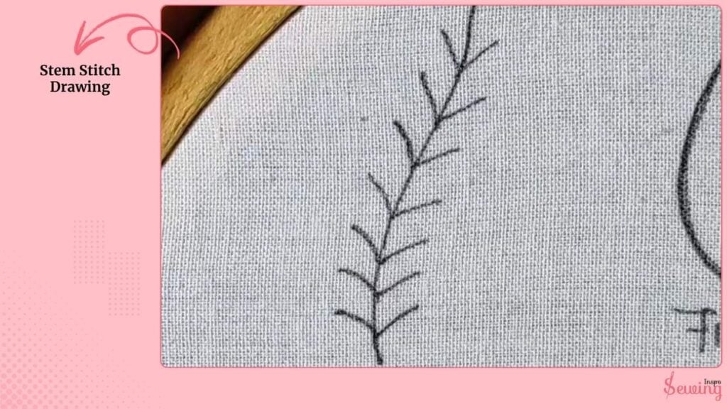 Stem Stitch Drawing