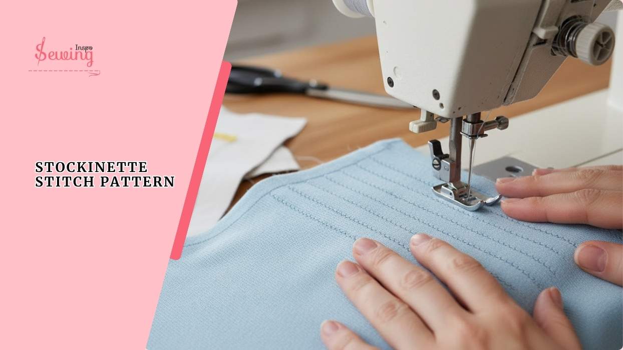 Here Is How To Do The Stockinette Stitch Pattern In Sewing With A Little Twist